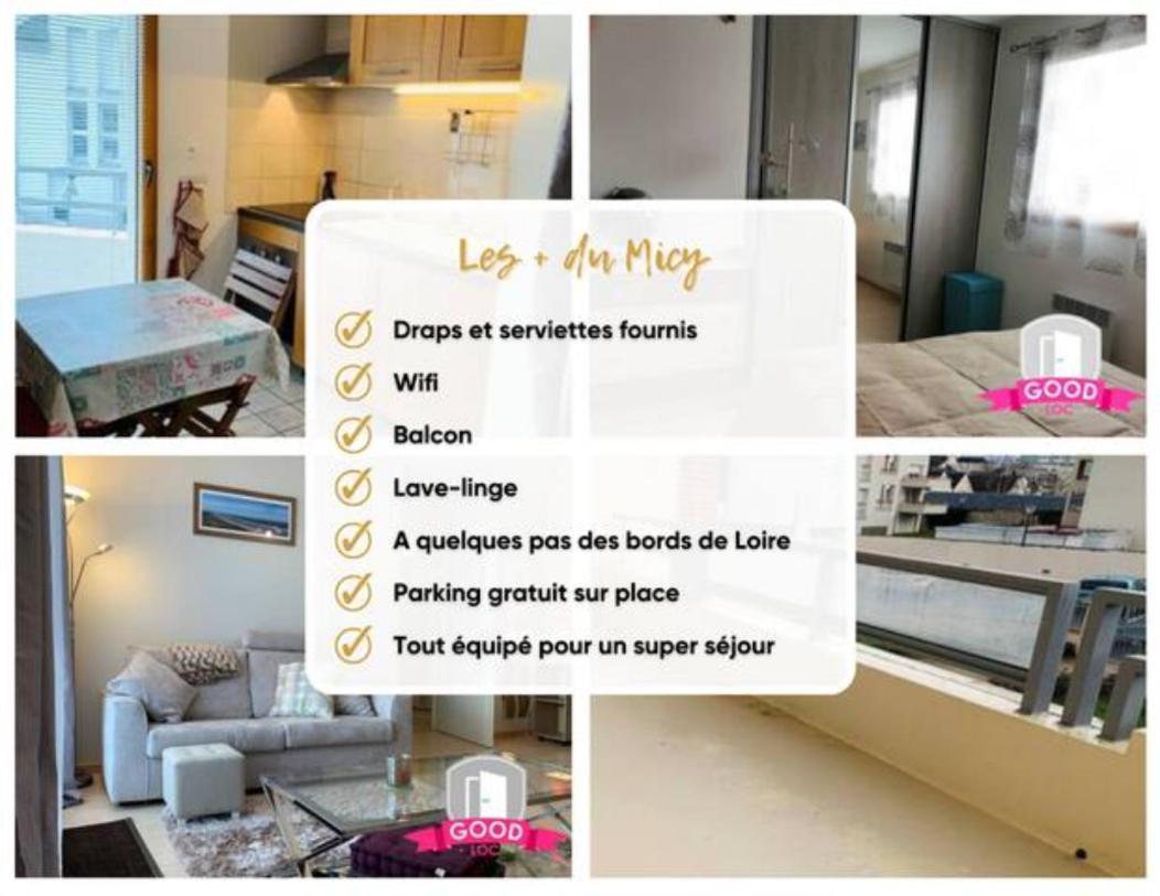 Le Micy - Joli T2 + Parking Apartment Orléans Exterior foto